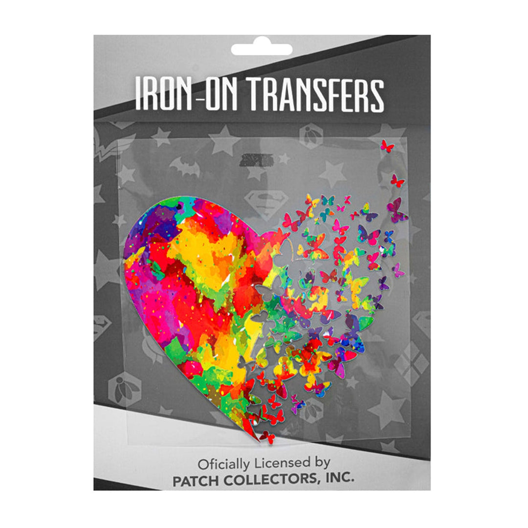 Iron On Transfers,  Heat Transfer Stickers Decals,  1 Piece,  Multicolor Heart Style