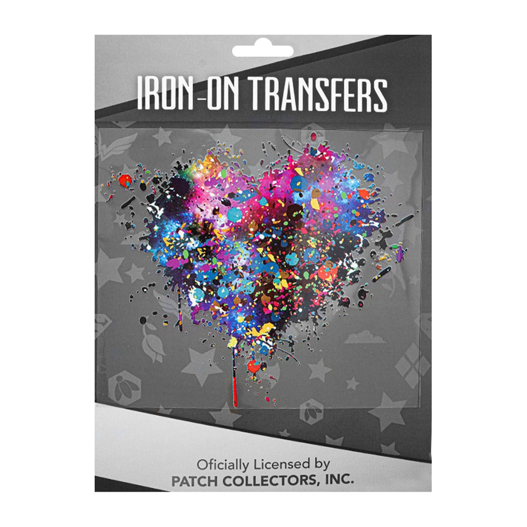 Iron On Transfers,  Heat Transfer Stickers Decals,   1 Piece,  Multicolor Heart Style,   12-Pack