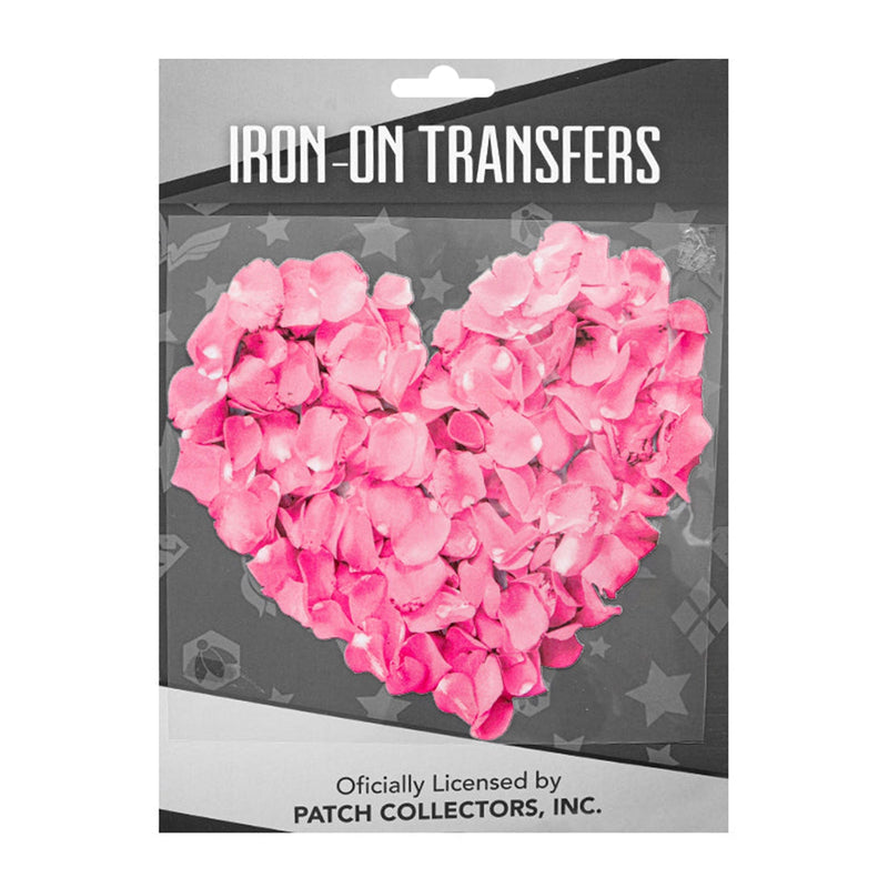 Iron On Transfers,  Heat Transfer Stickers Decals,  1 Piece,  Rose Petal Heart Style