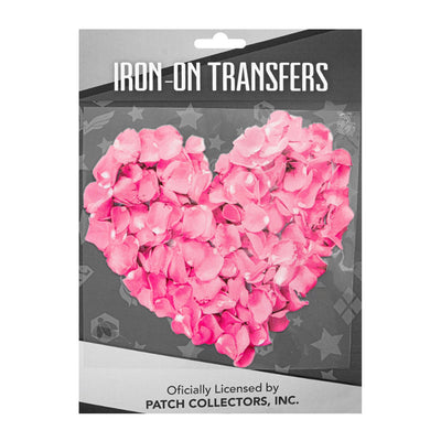Iron On Transfers,  Heat Transfer Stickers Decals,  1 Piece,  Rose Petal Heart Style,   12-Pack