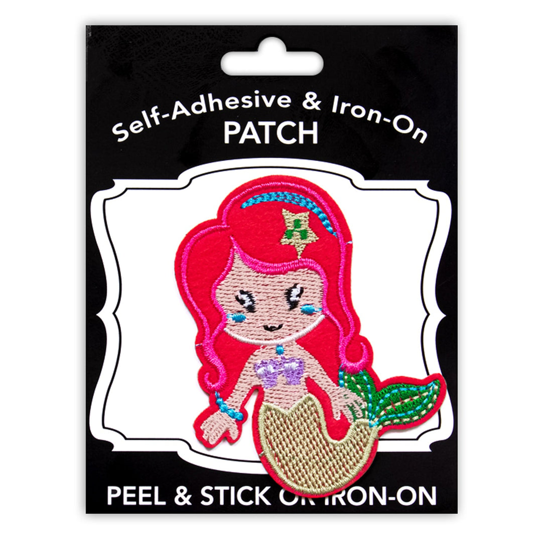 Sea Mermaid Style, Peel & Stick, Embroidered Patch, Sew On Iron On Patch Applique, 12-Pack
