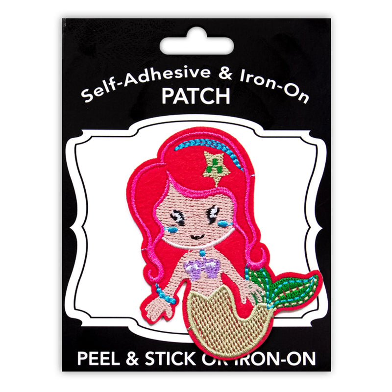 Sea Mermaid Style, Peel & Stick, Embroidered Patch, Sew On Iron On Patch Applique