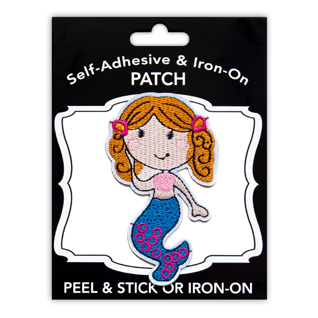Sea Mermaid Style, Peel & Stick, Embroidered Patch, Sew On Iron On Patch Applique, 12-Pack