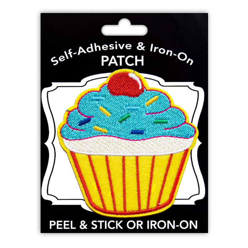 Cupcake Style, Peel & Stick, Embroidered Patch, Sew On Iron On Patch Applique, 12-Pack