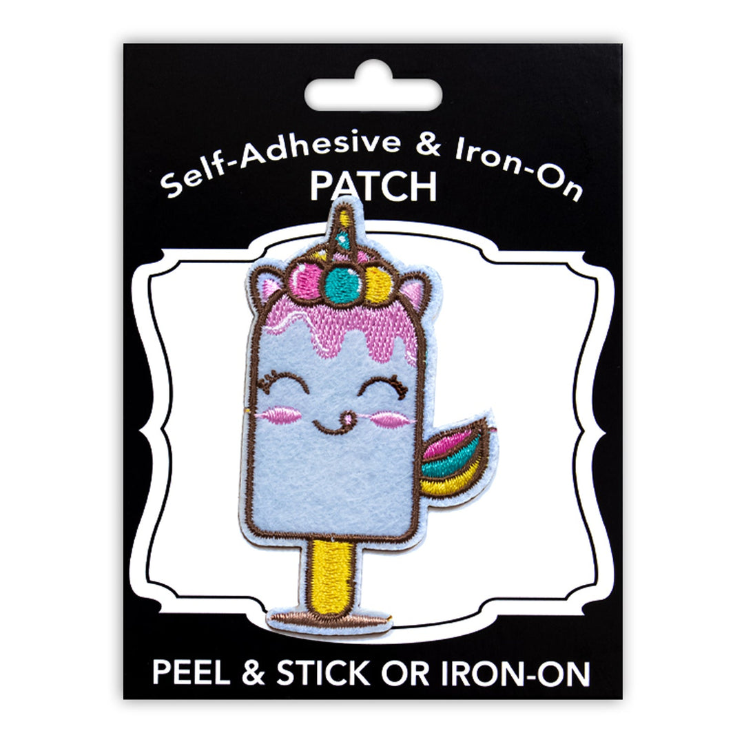Ice Cream Style Peel & Stick, Embroidered Patch, Sew On Iron On Patch Applique