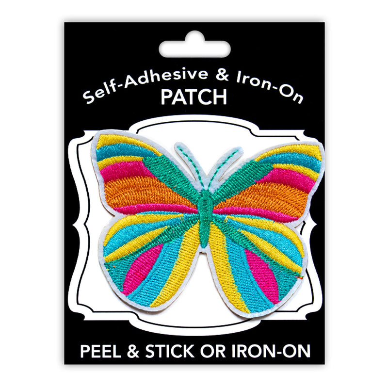 Butterfly Style Peel & Stick, Embroidered Patch, Sew On Iron On Patch Applique, 12-Pack