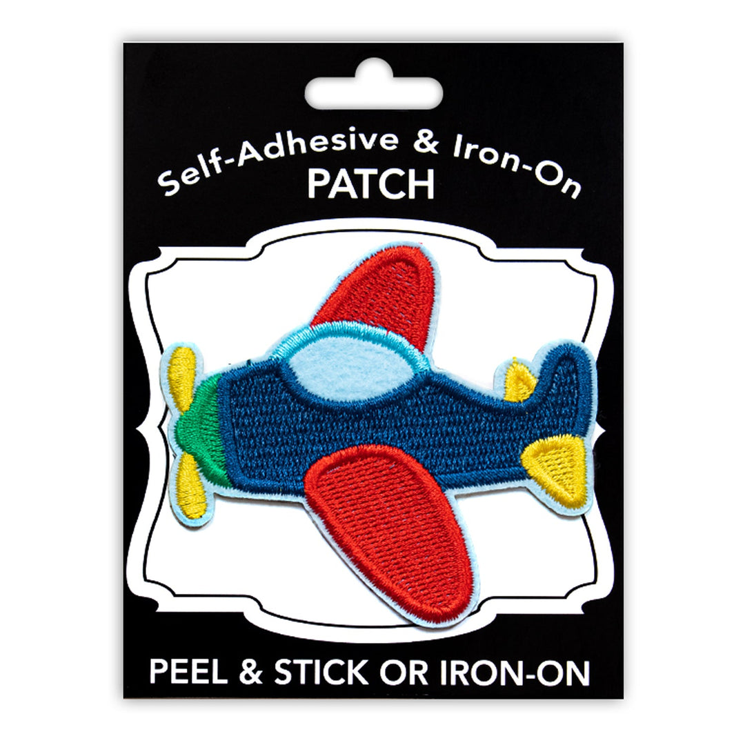 Airplane Style Peel & Stick, Embroidered Patch, Sew On Iron On Patch Applique