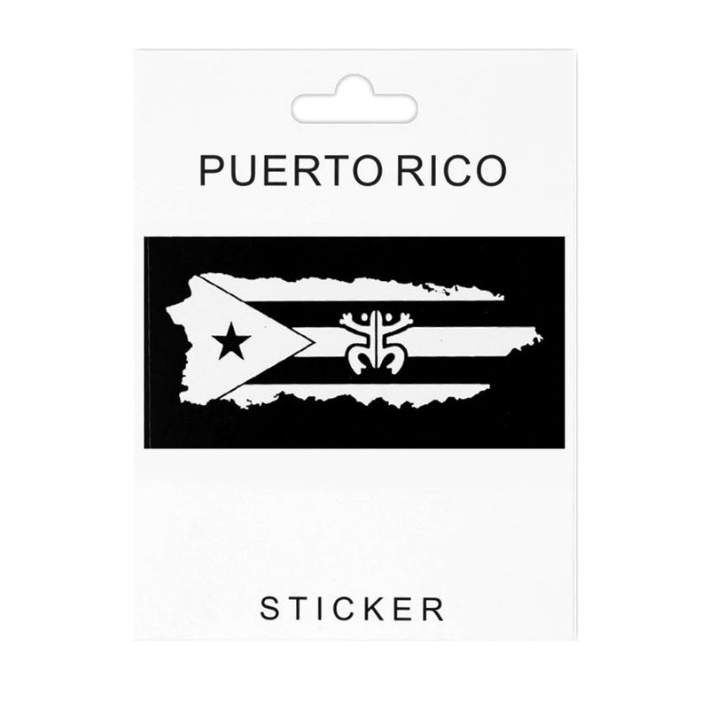 PVC Stickers,  Decals,  Waterproof,  1 Piece,  Coqui PR Flag Style,   12-Pack