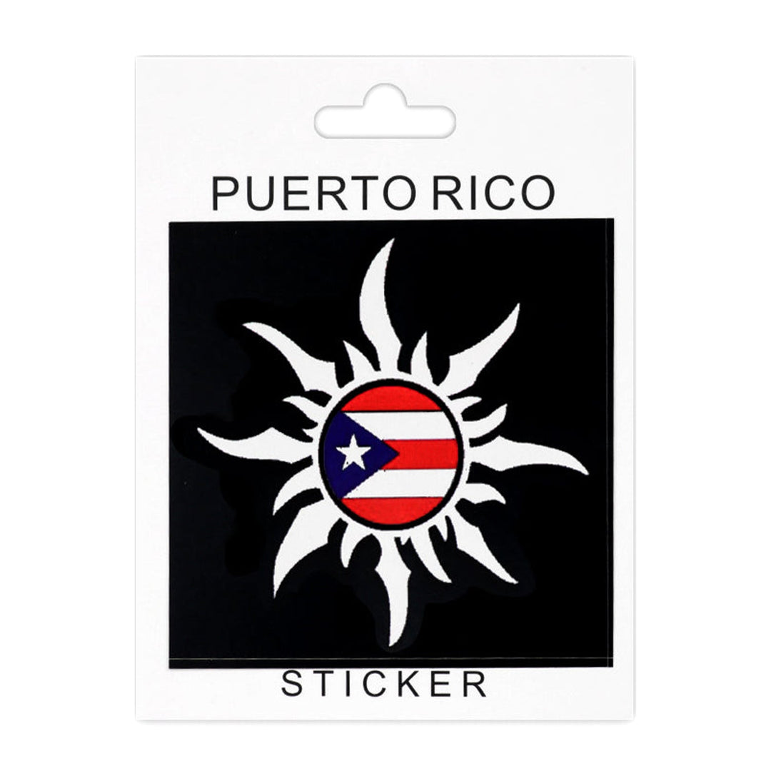 Waterproof Decal PVC Stickers,  1 Piece,  PR Flag Style,   12-Pack