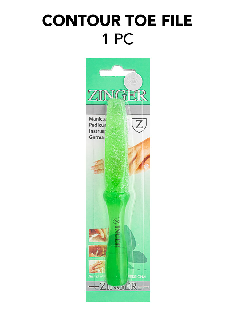 Zinger Contour Toe File for Pedicure, 12-Pack