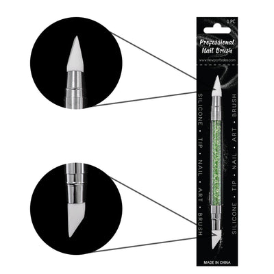 Zinger Nail Art Silicone Brushes, Nail Art Pen, DIY Decoration & Dotting Salon Tool, Nail Polish Brush, 1 Piece
