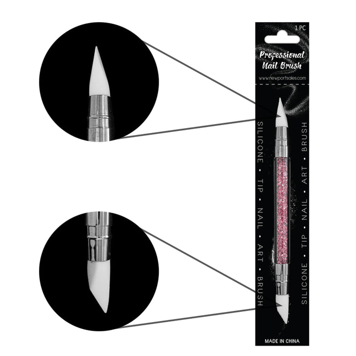 Zinger Nail Art Silicone Brushes, Nail Art Pen, DIY Decoration & Dotting Salon Tool, Nail Polish Brush, 1 Piece, 12-Pack