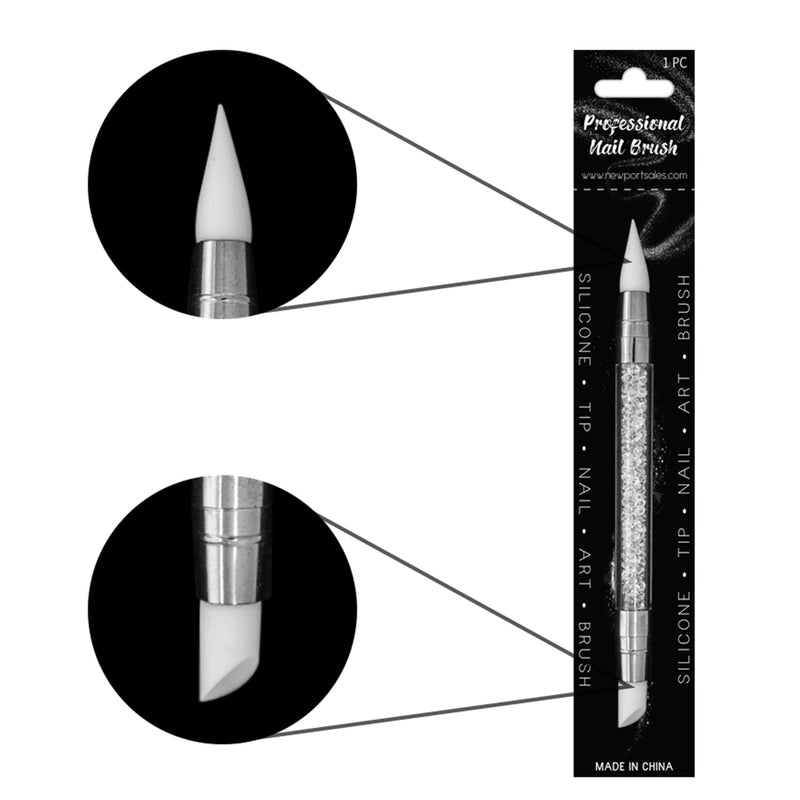 Zinger Nail Art Silicone Brushes, Nail Art Pen, DIY Decoration & Dotting Salon Tool, Nail Polish Brush, 1 Piece, 12-Pack
