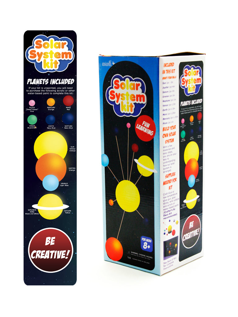 Solar System Model Foam Ball Kit,  10 Pcs Mixed Sized Polystyrene Spheres Balls,  10 Pcs Bamboo Sticks,  for School Science Projects