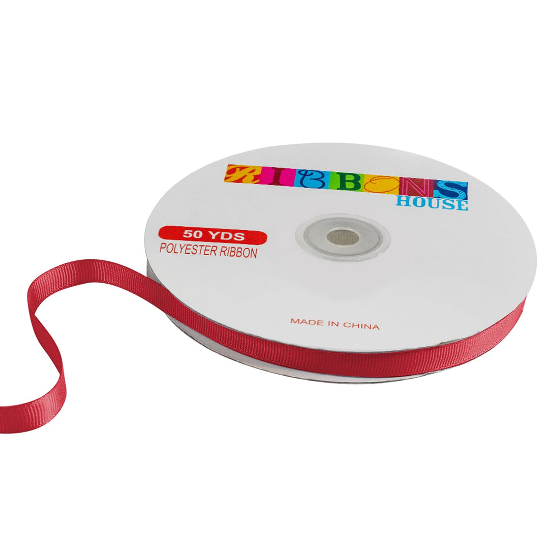 Avanti Solid Grosgrain Ribbon, 3/8" inches, 9mm, 100% Polyester, 50 Yards