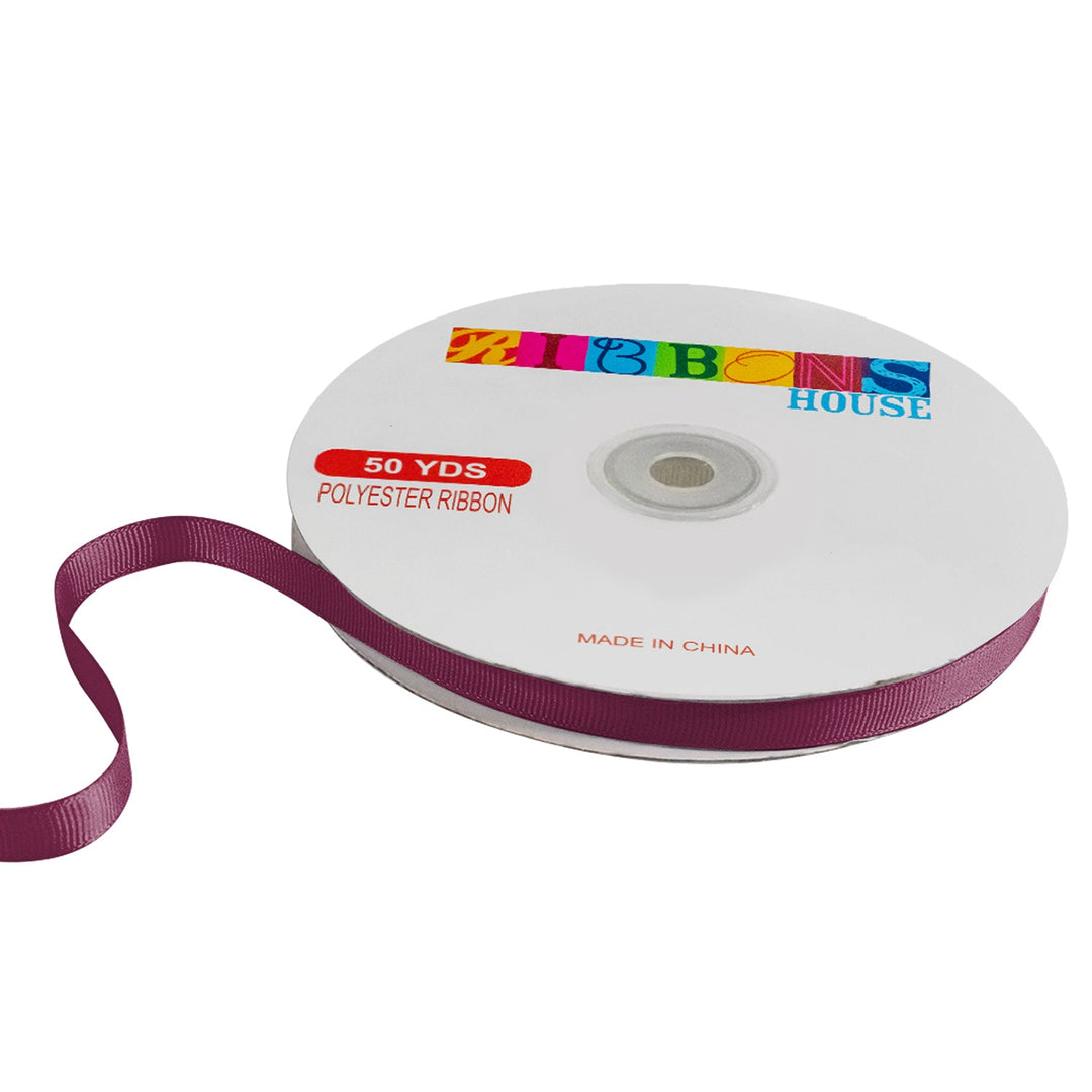 Avanti Solid Grosgrain Ribbon, 3/8" inches, 9mm, 100% Polyester, 50 Yards