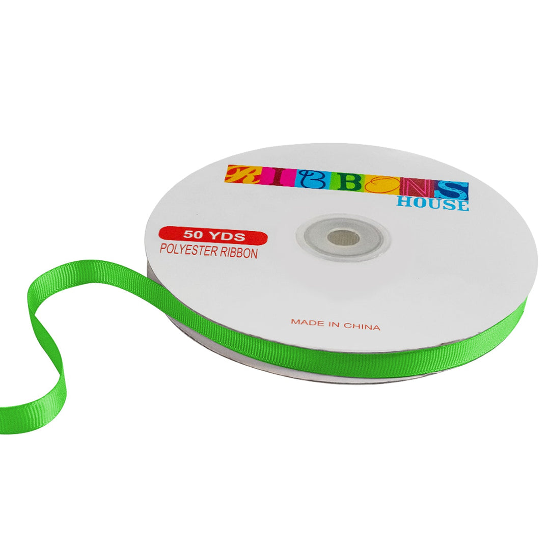 Avanti Solid Grosgrain Ribbon, 3/8" inches, 9mm, 100% Polyester, 50 Yards