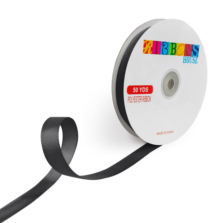 Avanti Solid 5/8" 15mm Grosgrain Ribbon, 100% Polyester, 50-Yard