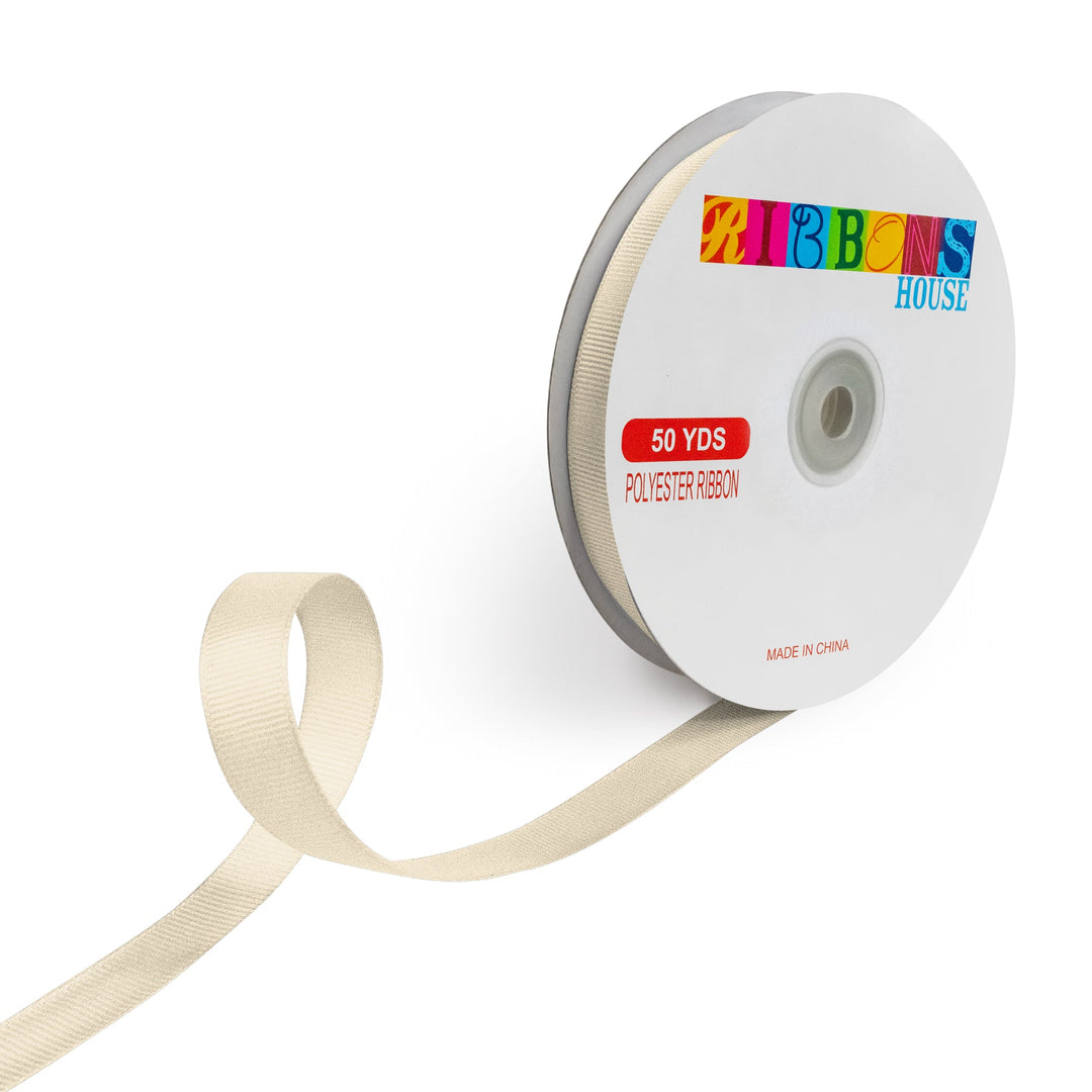Avanti Solid 5/8" 15mm Grosgrain Ribbon, 100% Polyester, 50-Yard