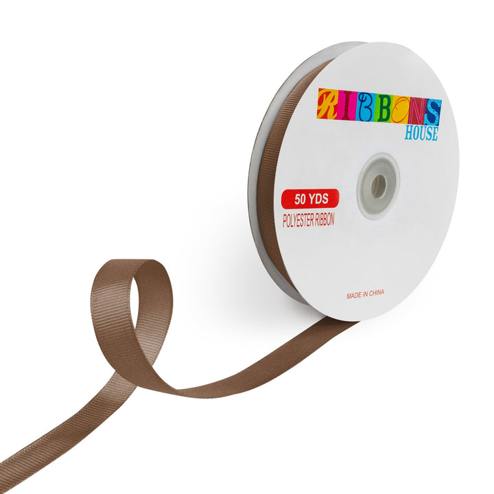 Avanti Solid 5/8" 15mm Grosgrain Ribbon, 100% Polyester, 50-Yard