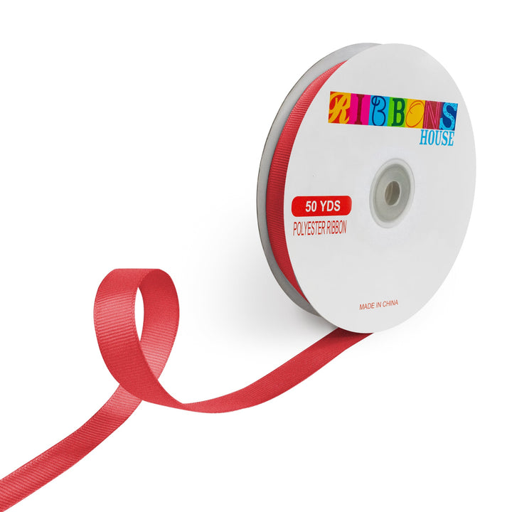 Avanti Solid 5/8" 15mm Grosgrain Ribbon, 100% Polyester, 50-Yard