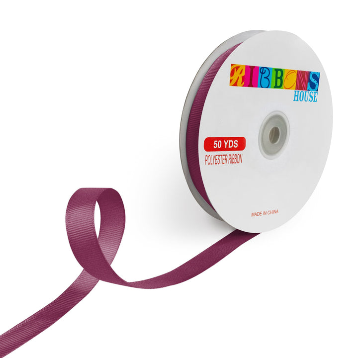 Avanti Solid 5/8" 15mm Grosgrain Ribbon, 100% Polyester, 50-Yard