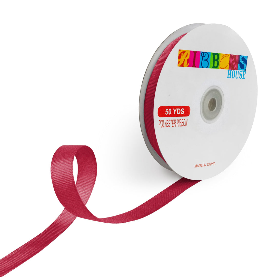 Avanti Solid 5/8" 15mm Grosgrain Ribbon, 100% Polyester, 50-Yard