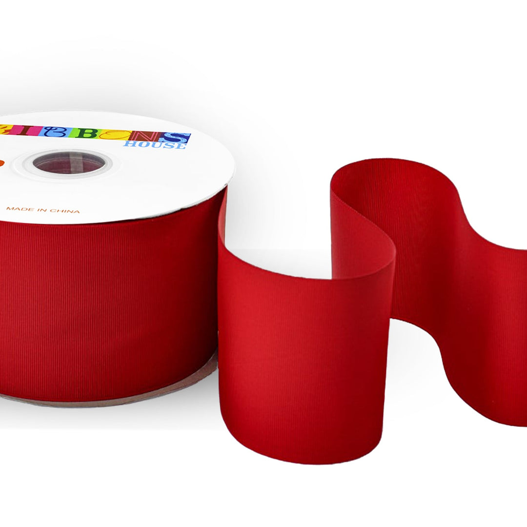 AVANTI Solid Grosgrain Ribbon,3 1/2" inches, 89mm, 100% Polyester, 50 Yards