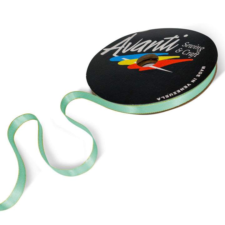 Satin Ribbon with Metallic Edge in Gold or Silver, 3/8 inch (10mm), Double Face, 50 yds