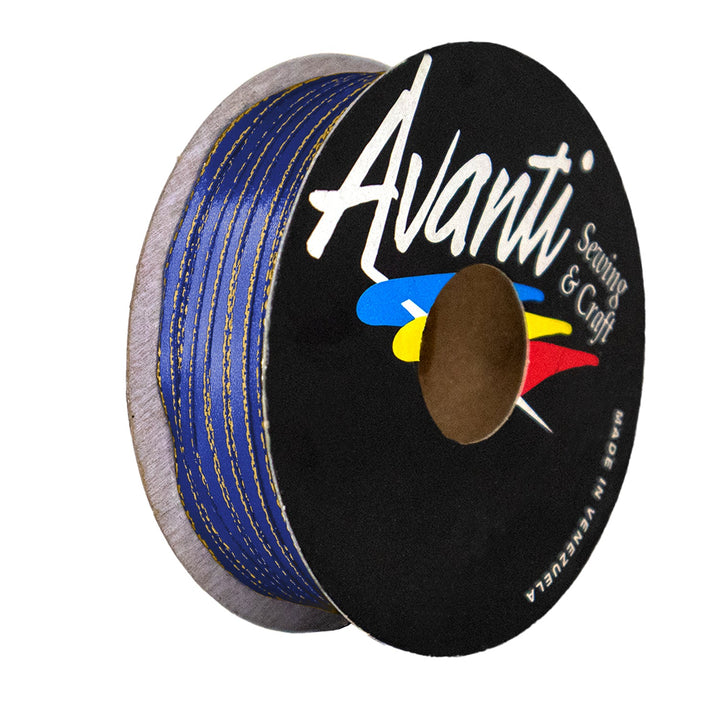 Satin Ribbon with Metallic Edge in Gold or Silver, 1/8 inch (3 mm), Double Face, 50 yds