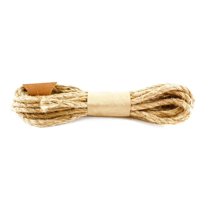 Natural Jute, Cord, Rope, 6 mm, 5 yds, 12-Pack