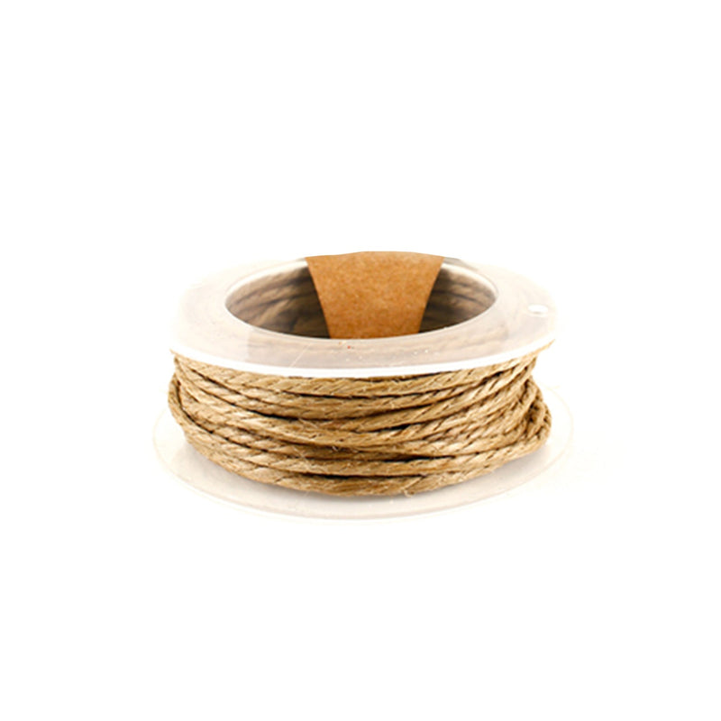 Natural Jute, Cord, Rope, 2 mm, 5 yds, 1 Roll, 12-Pack