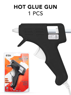 All Gloo 10 Watt Mini Size High Temperature Hot Glue Gun, Variety Colors