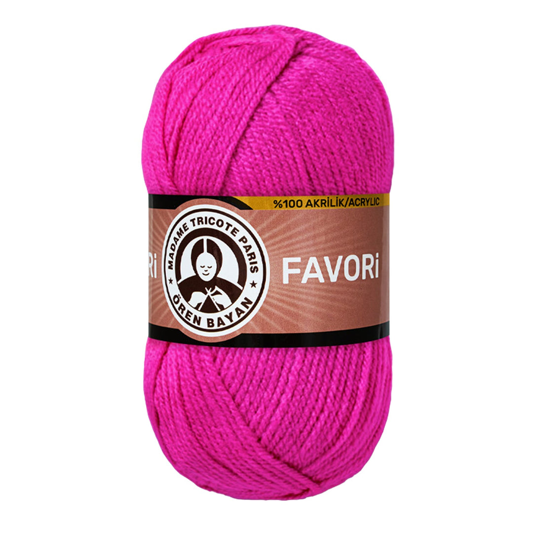 Madame Tricote Paris Oren Bayan, Favori,  100% Acrylic,  Handknitting Yarn,  100g,  210 mt, 5-Pack