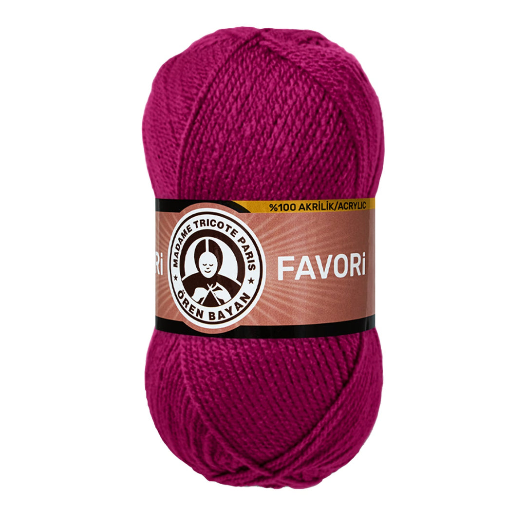 Madame Tricote Paris Oren Bayan, Favori,  100% Acrylic,  Handknitting Yarn,  100g,  210 mt, 5-Pack