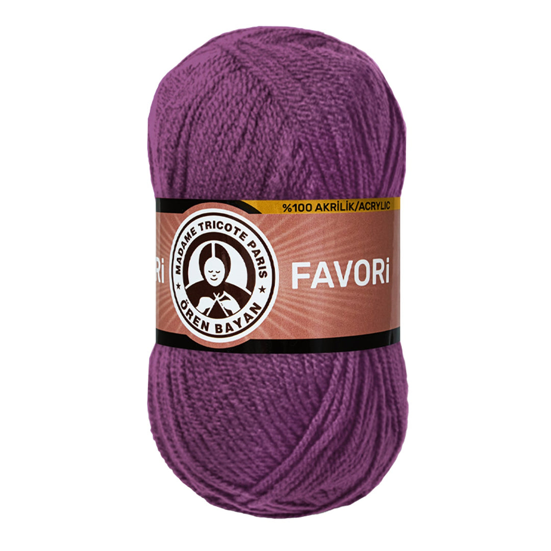 Madame Tricote Paris Oren Bayan, Favori,  100% Acrylic,  Handknitting Yarn,  100g,  210 mt, 5-Pack