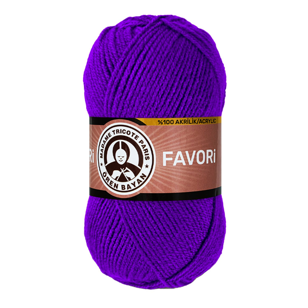 Madame Tricote Paris Oren Bayan, Favori,  100% Acrylic,  Handknitting Yarn,  100g,  210 mt, 5-Pack
