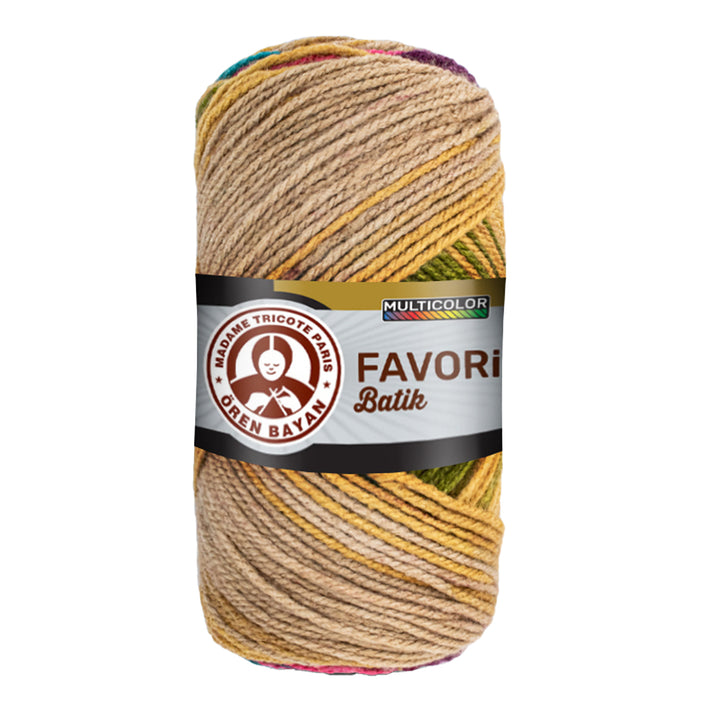 Madame Tricote Paris,  Favori Batik,  100% Acrylic,  Handknitting Yarn,  100g,  210