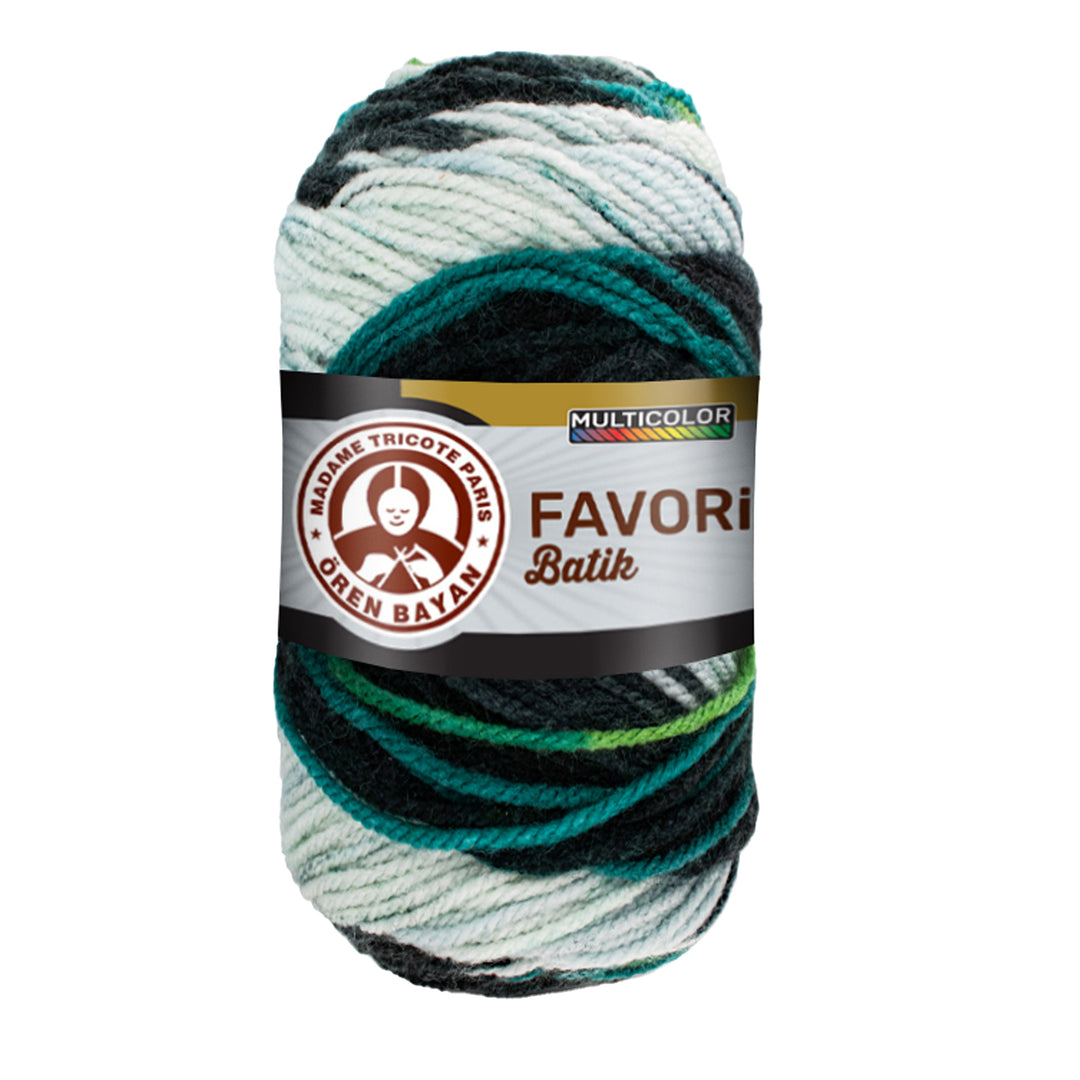Madame Tricote Paris,  Favori Batik,  100% Acrylic,  Handknitting Yarn,  100g,  210