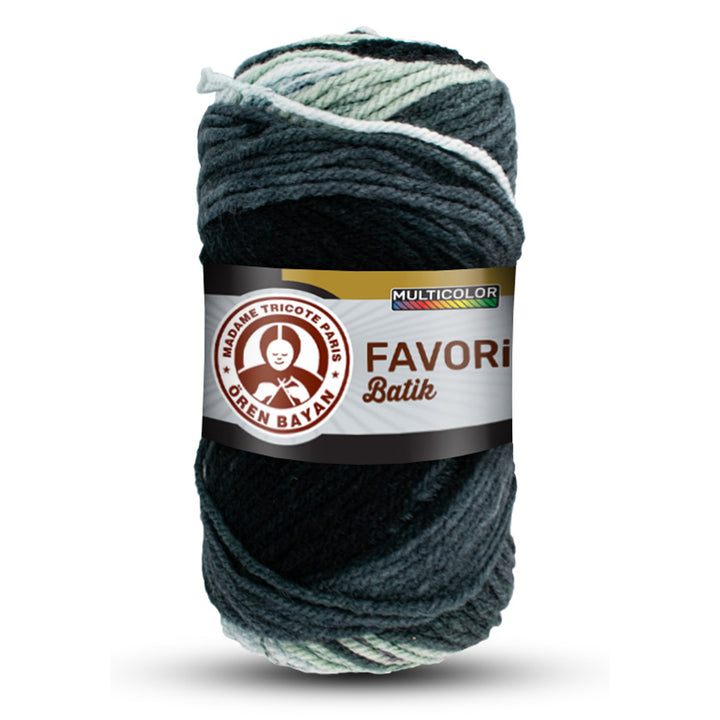 Madame Tricote Paris,  Favori Batik,  100% Acrylic,  Handknitting Yarn,  100g,  210, 5-Pack