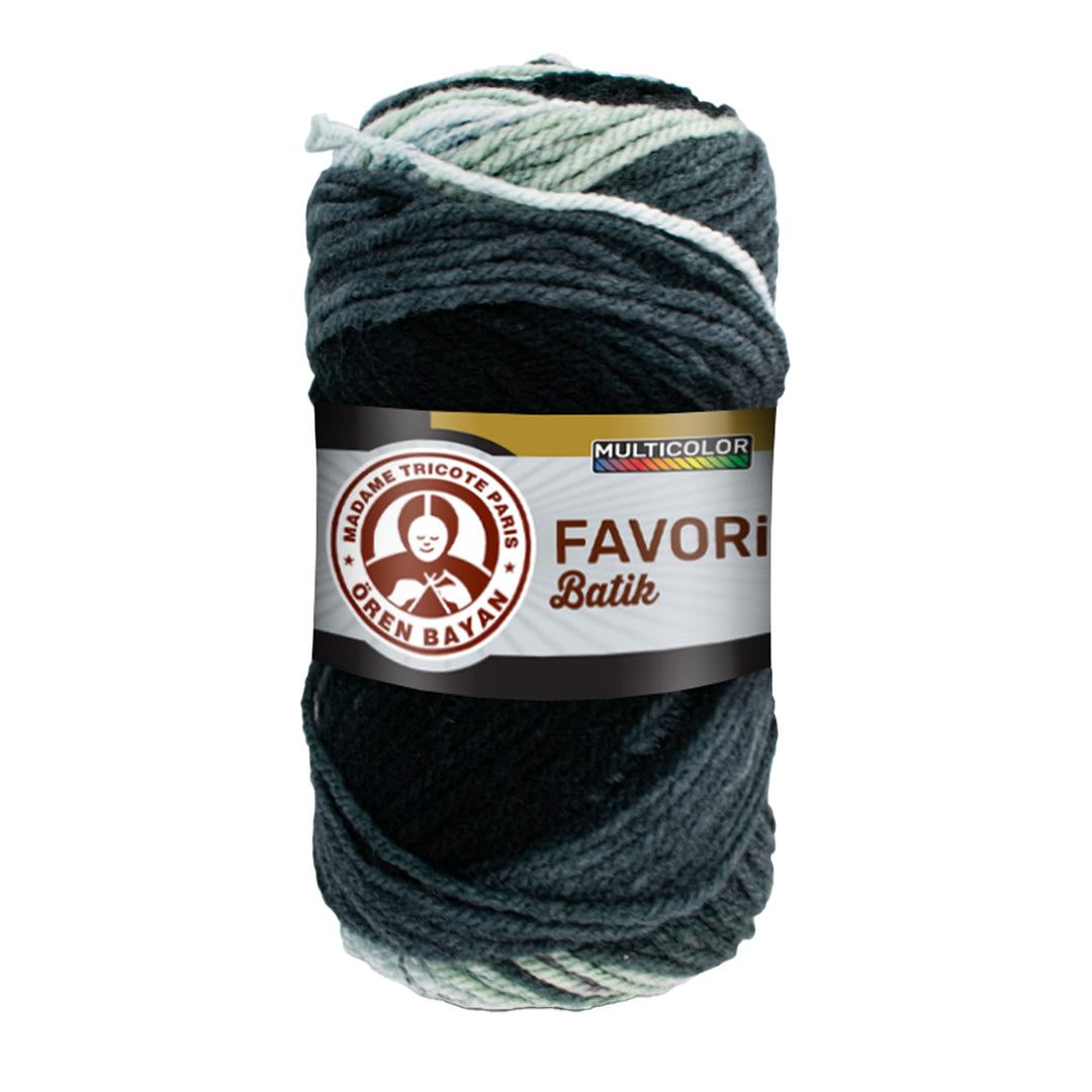 Madame Tricote Paris,  Favori Batik,  100% Acrylic,  Handknitting Yarn,  100g,  210