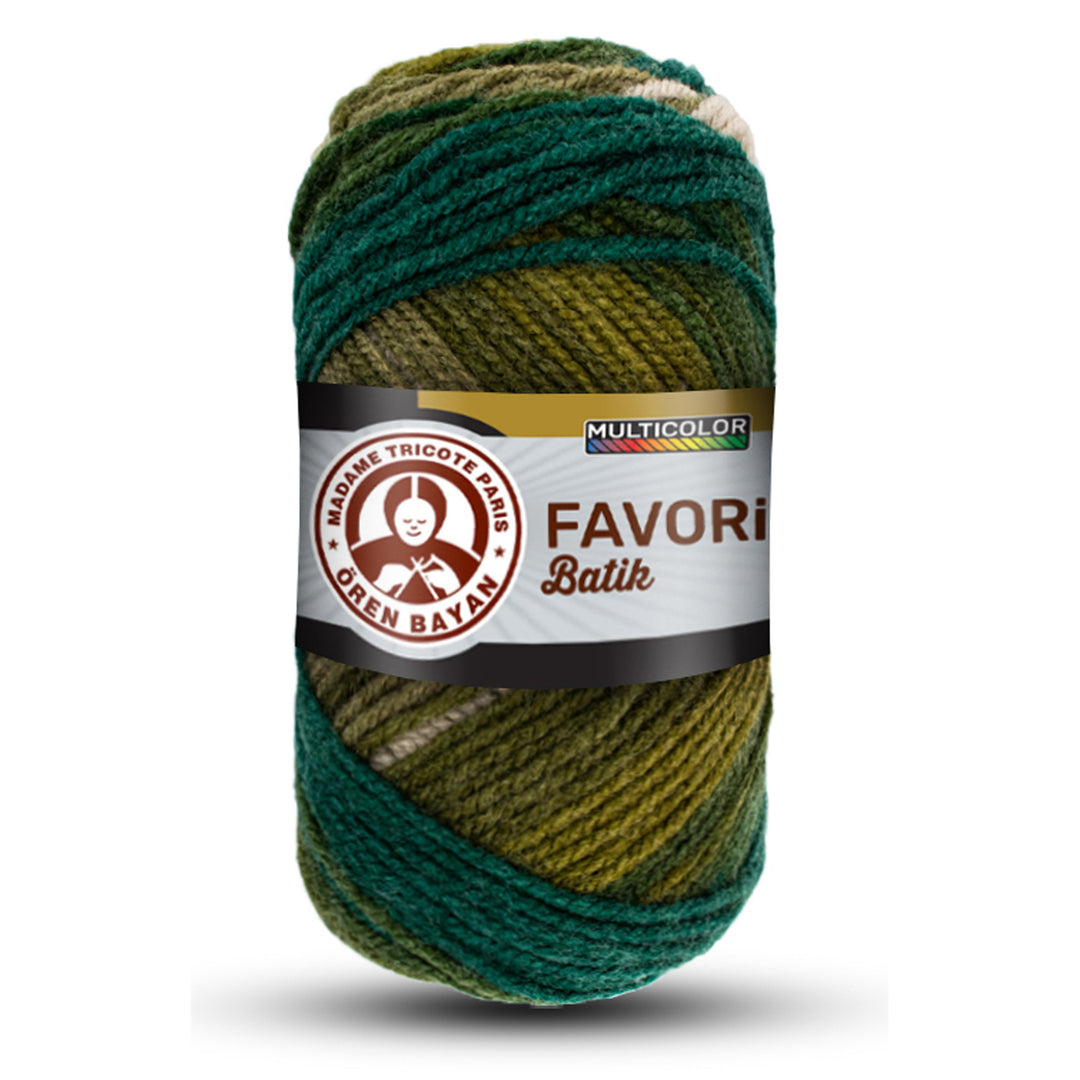 Madame Tricote Paris,  Favori Batik,  100% Acrylic,  Handknitting Yarn,  100g,  210