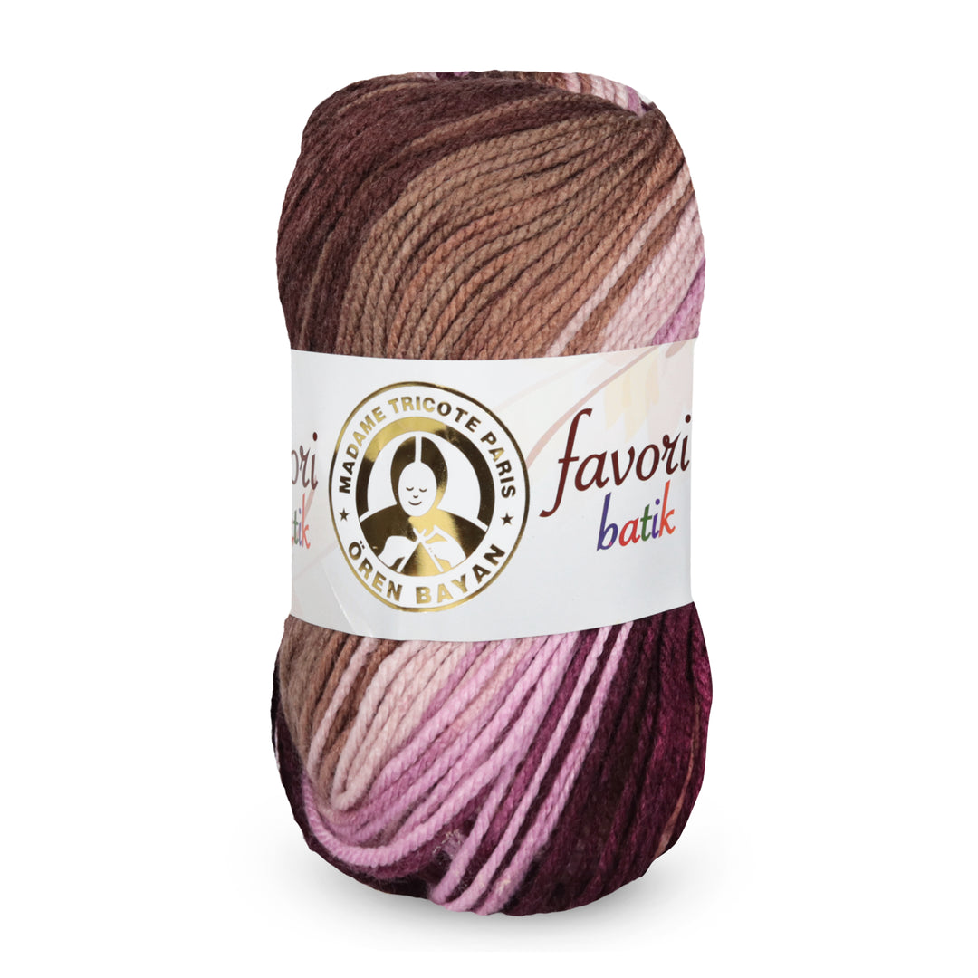 Madame Tricote Paris,  Favori Batik,  100% Acrylic,  Handknitting Yarn,  100g,  210