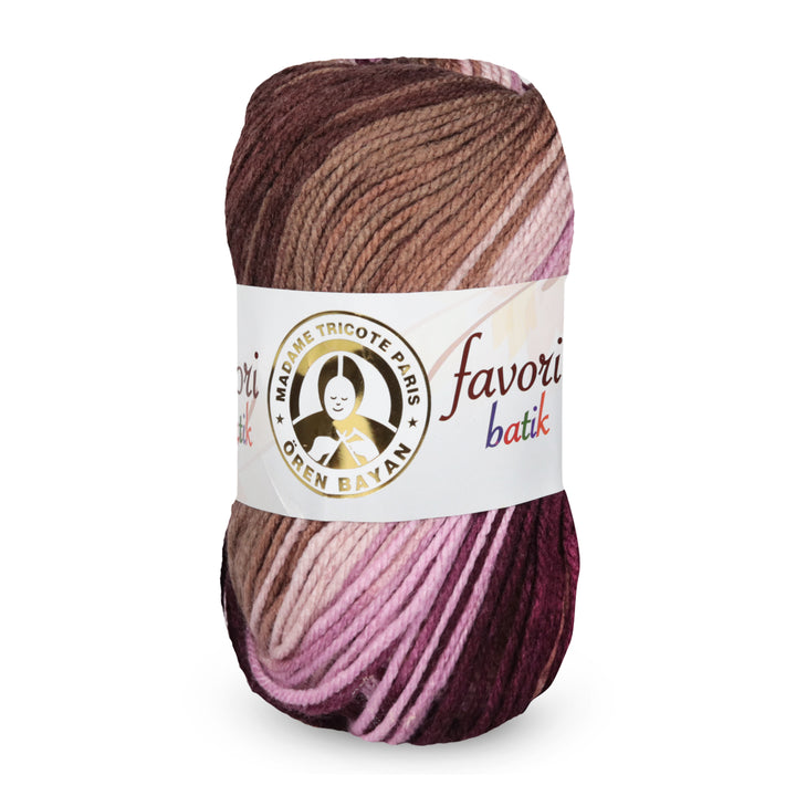 Madame Tricote Paris,  Favori Batik,  100% Acrylic,  Handknitting Yarn,  100g,  210, 5-Pack