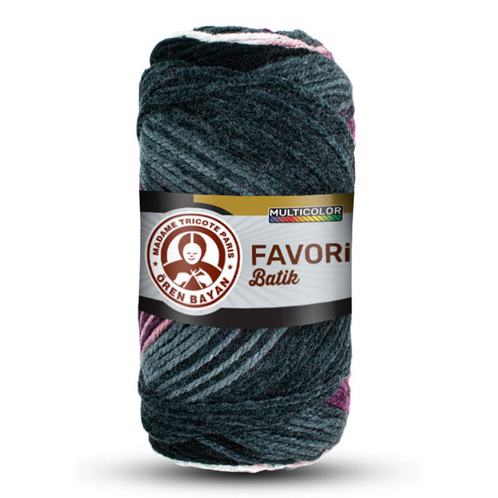 Madame Tricote Paris,  Favori Batik,  100% Acrylic,  Handknitting Yarn,  100g,  210, 5-Pack