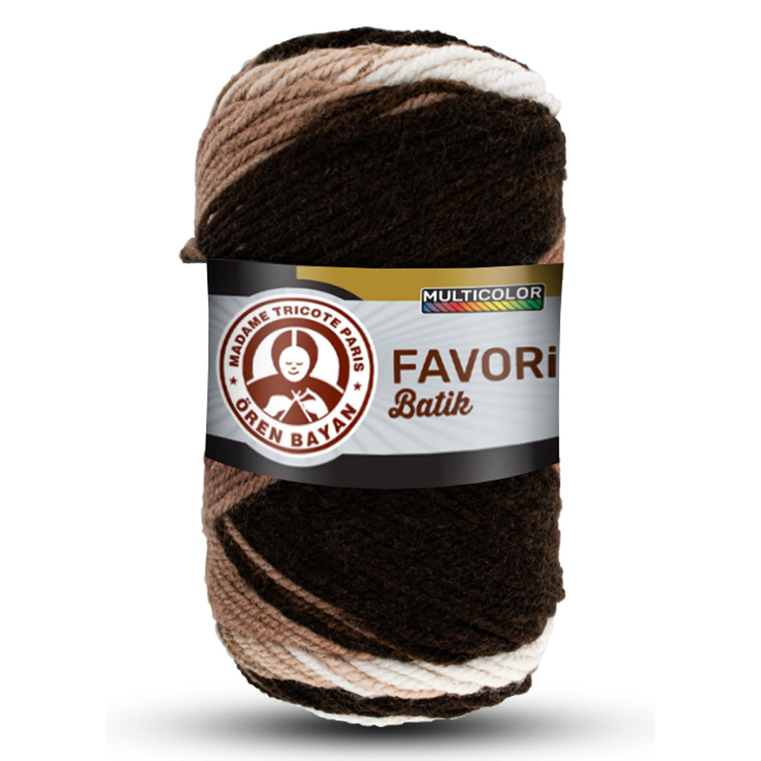 Madame Tricote Paris,  Favori Batik,  100% Acrylic,  Handknitting Yarn,  100g,  210