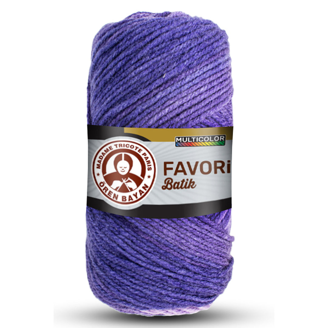 Madame Tricote Paris,  Favori Batik,  100% Acrylic,  Handknitting Yarn,  100g,  210
