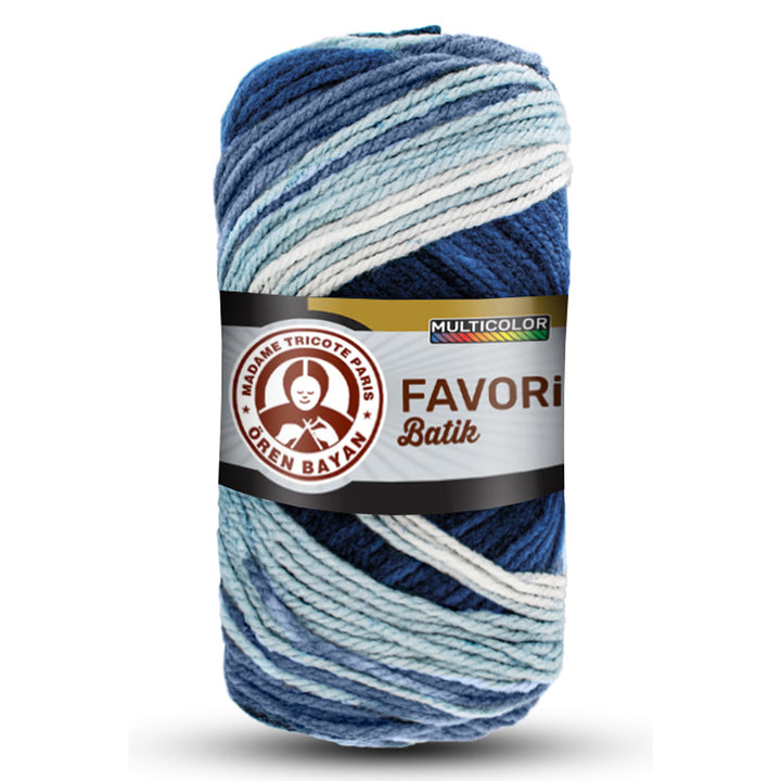 Madame Tricote Paris,  Favori Batik,  100% Acrylic,  Handknitting Yarn,  100g,  210