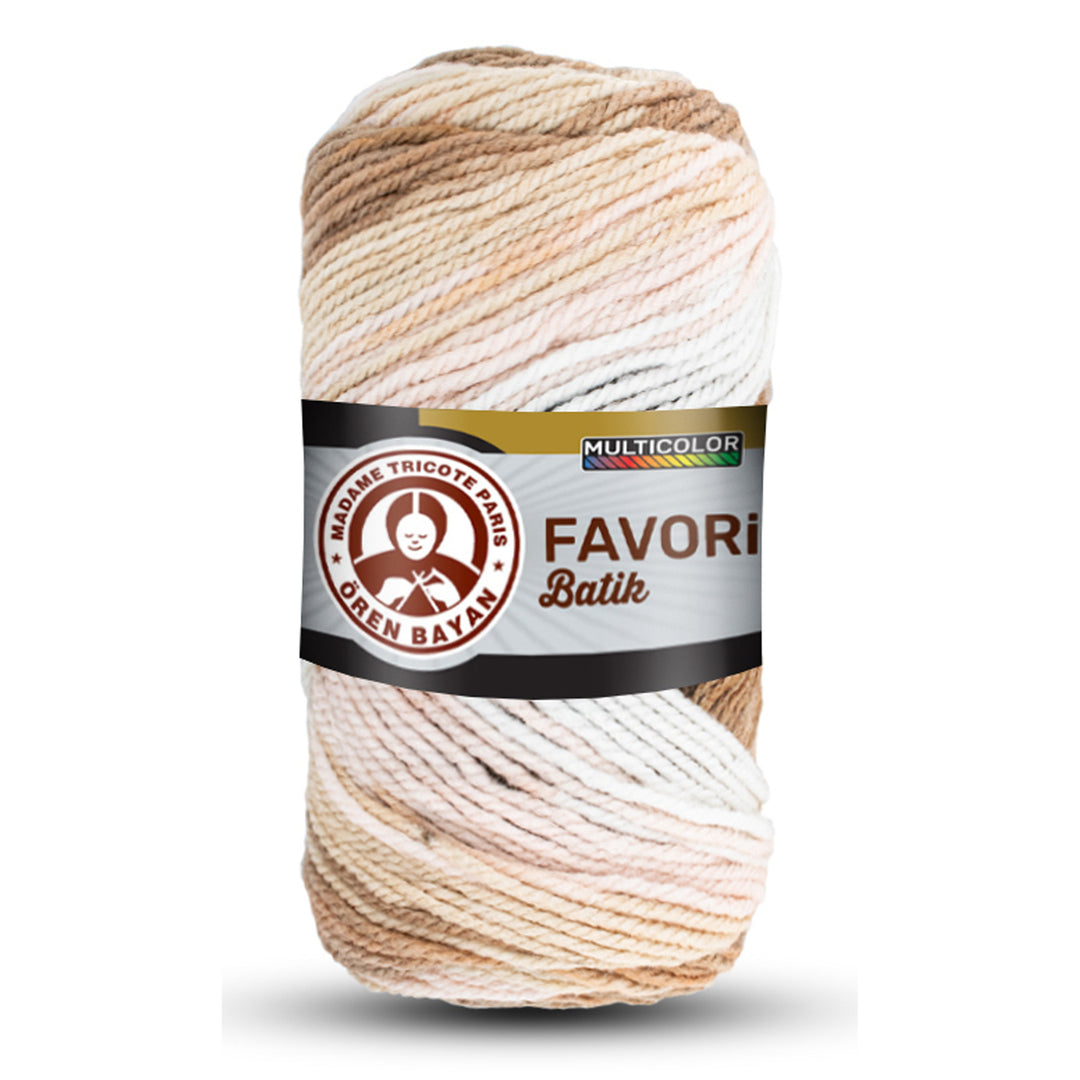 Madame Tricote Paris,  Favori Batik,  100% Acrylic,  Handknitting Yarn,  100g,  210