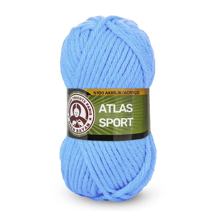Madame Tricote Paris,  Atlas Sport, 100% Acrylic, Handknitting Yarn, 100g, 65 meters